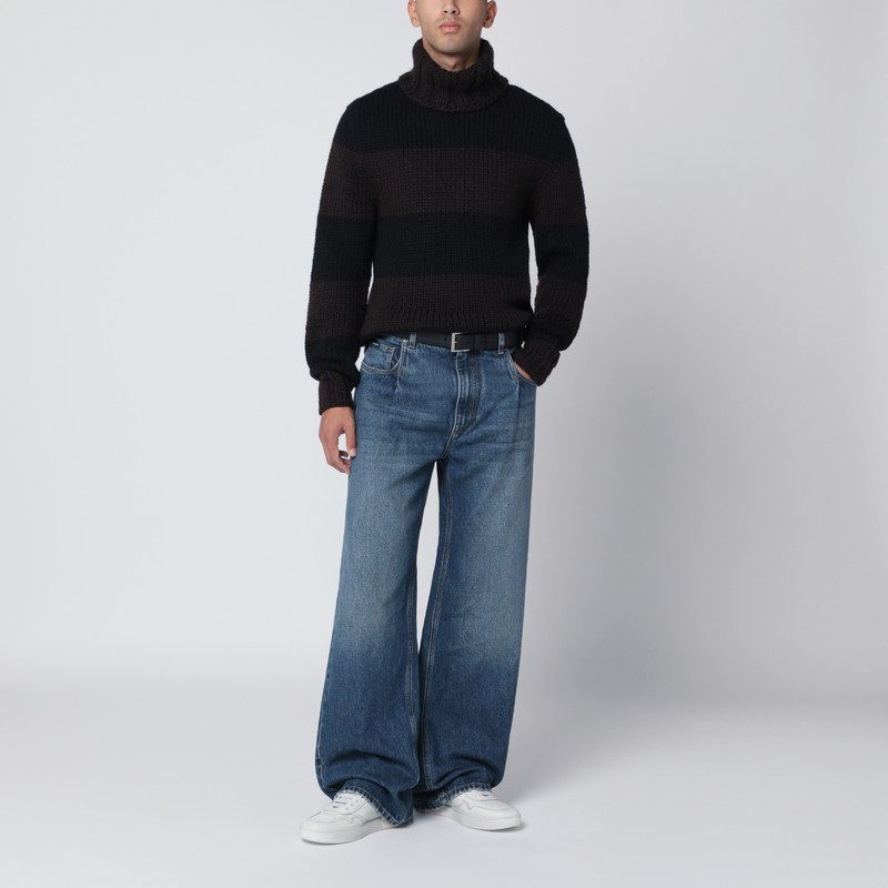 Dolce & Gabbana Blue Washed Over Jeans In Blue