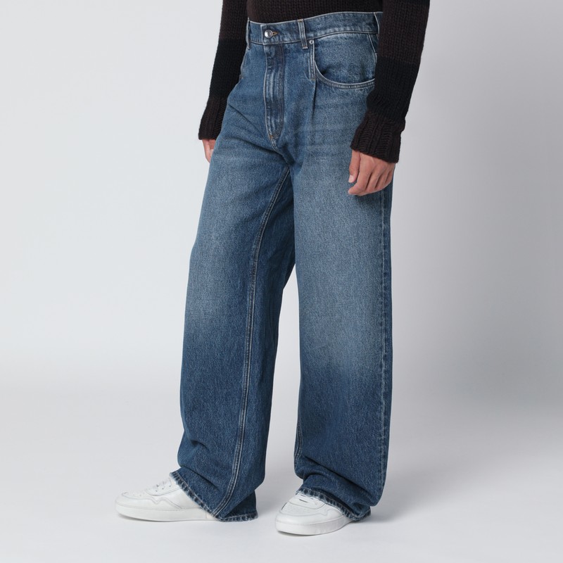 Dolce & Gabbana Blue Washed Over Jeans In Blue