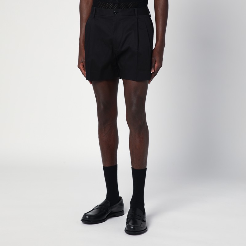 DOLCE & GABBANA DOLCE&GABBANA BLACK COTTON SHORTS