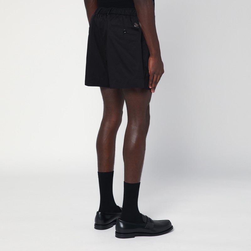 DOLCE & GABBANA DOLCE&GABBANA BLACK COTTON SHORTS