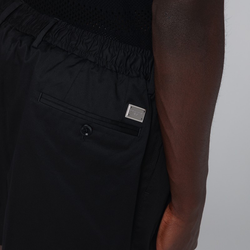DOLCE & GABBANA DOLCE&GABBANA BLACK COTTON SHORTS