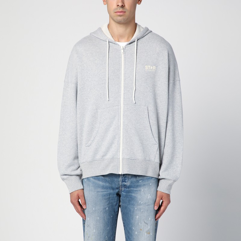 Grey melange zip sweatshirt