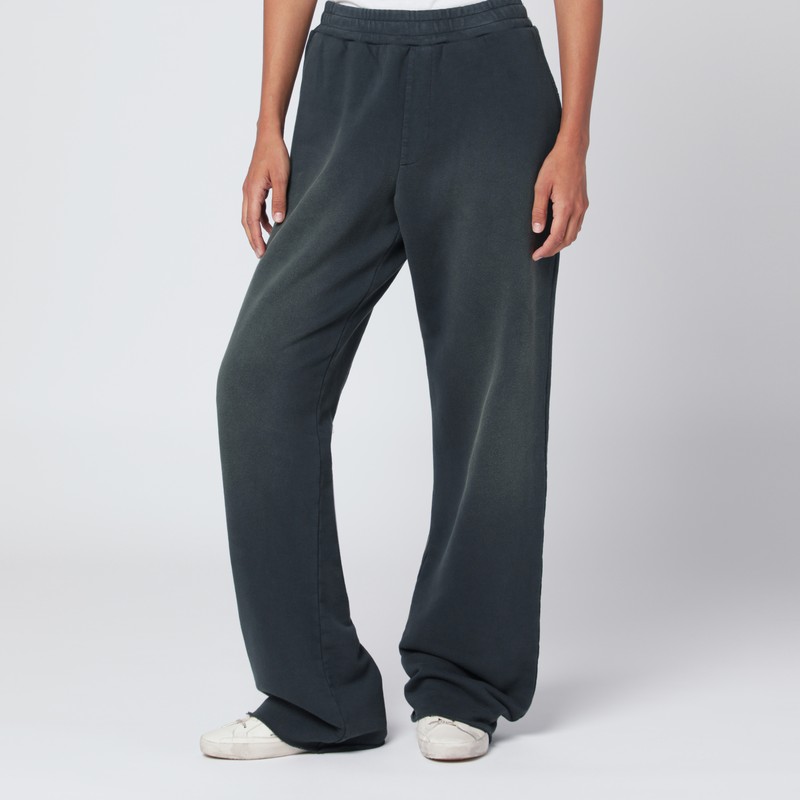 Faded black cotton jogging pants