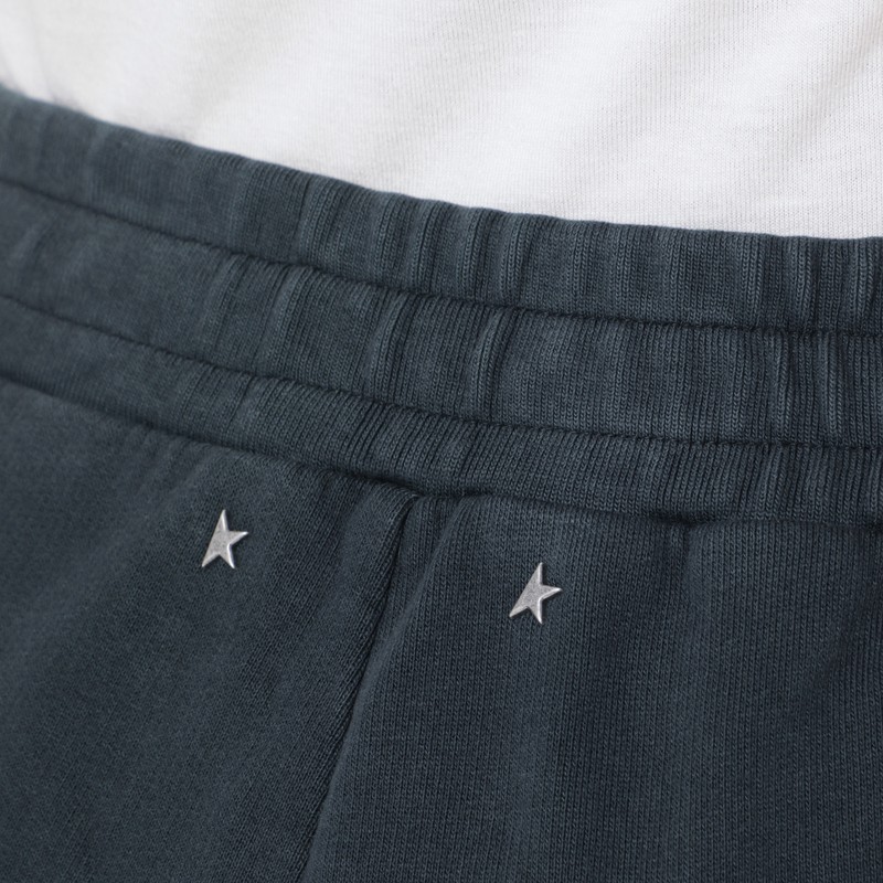 Golden Goose Faded Black Cotton Jogging Pants In Black