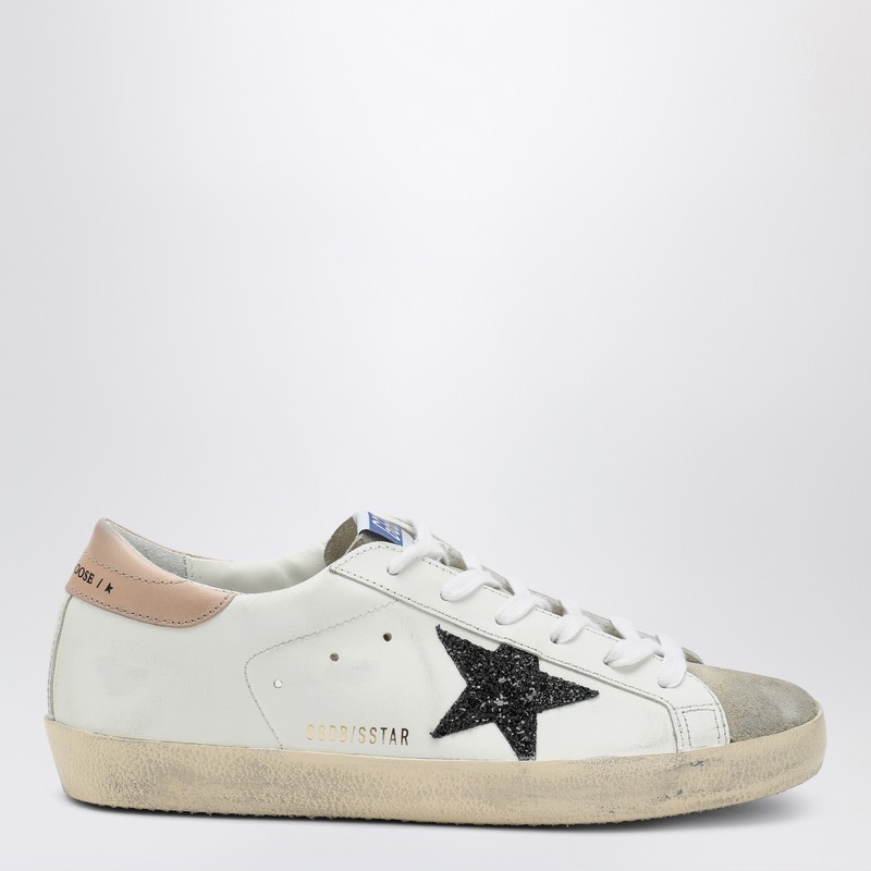 Sneaker Super-Star white/pink/black with glitter