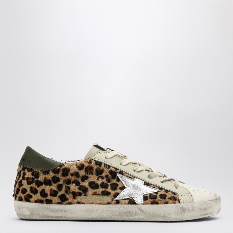 Sneakers Super Star in leopard-print pony skin