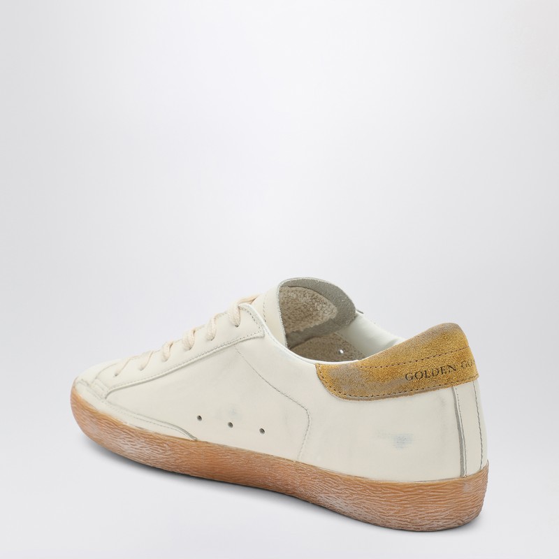 Golden Goose Super Star Leather Upper Toe And Tongue Suede Star And Heel In White