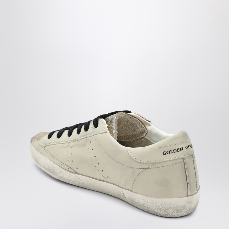 Golden Goose Women Super Star Leather Upper Glitter Toe And Tongue Leather Heel Leopard Horsy Star In Neutral