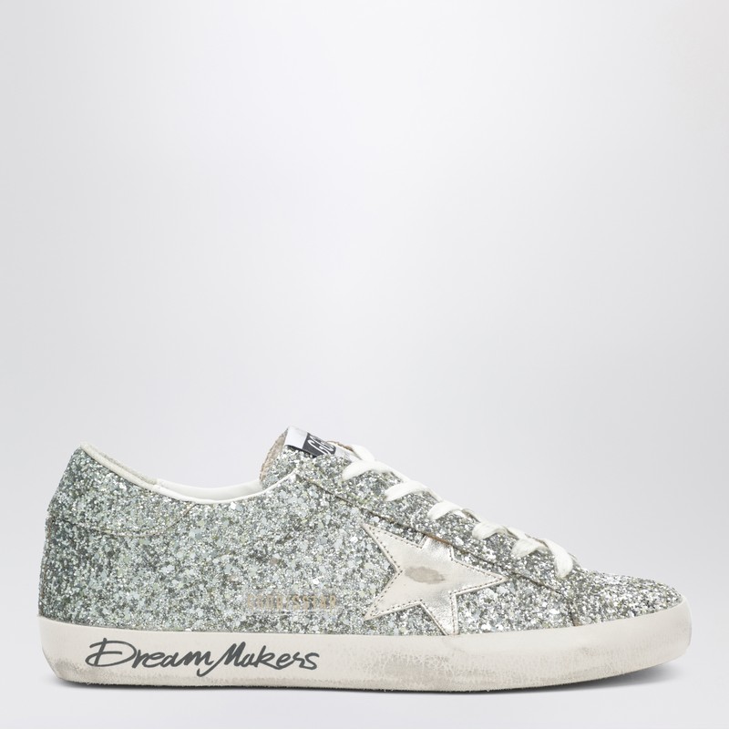 Super-Star sneakers in silver glitter with dégradé effect