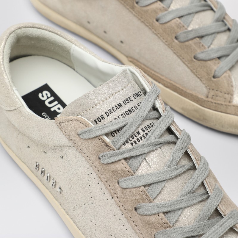 Golden Goose Sneaker Super Star Platinum/beige In Animal Print