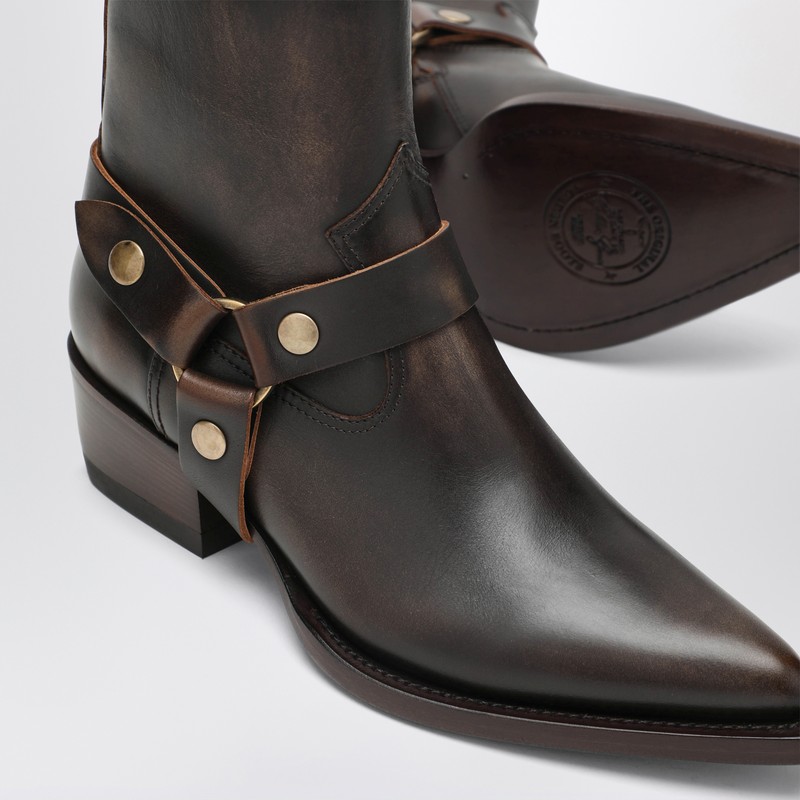 Golden Goose Debbie Boot Brown With Removable Buckle In Brown