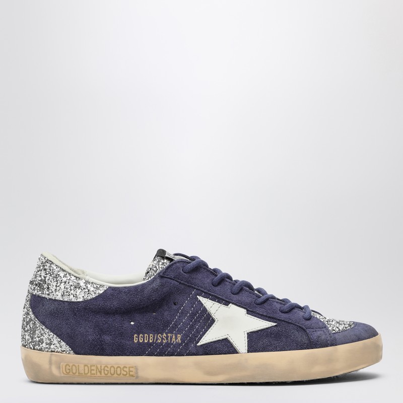 Golden goose sneakers super-star blau/silber