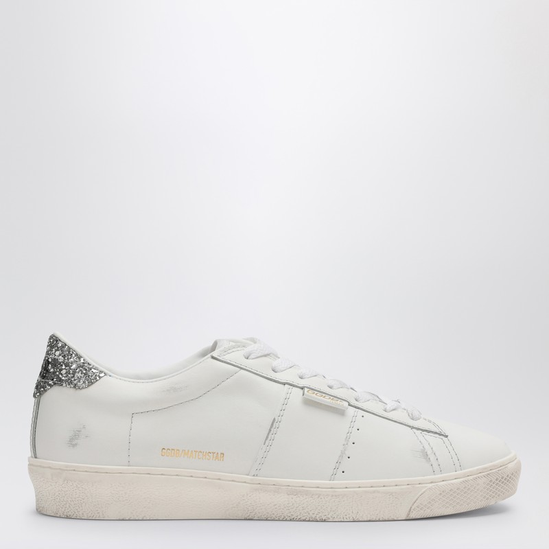 White Matchstar Sneaker with silver glitter