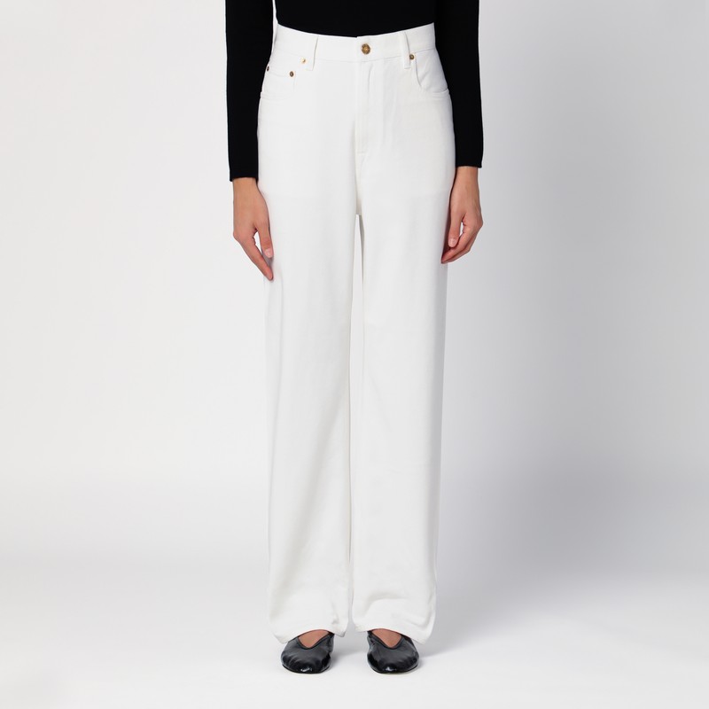 White denim trousers