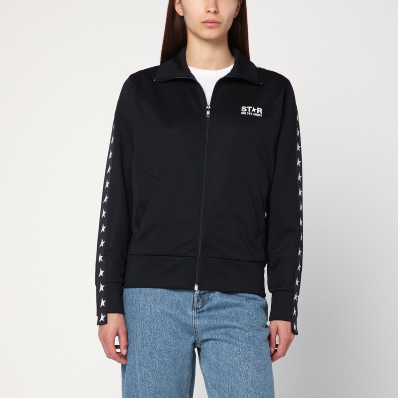 Black zip sweatshirt with stars
