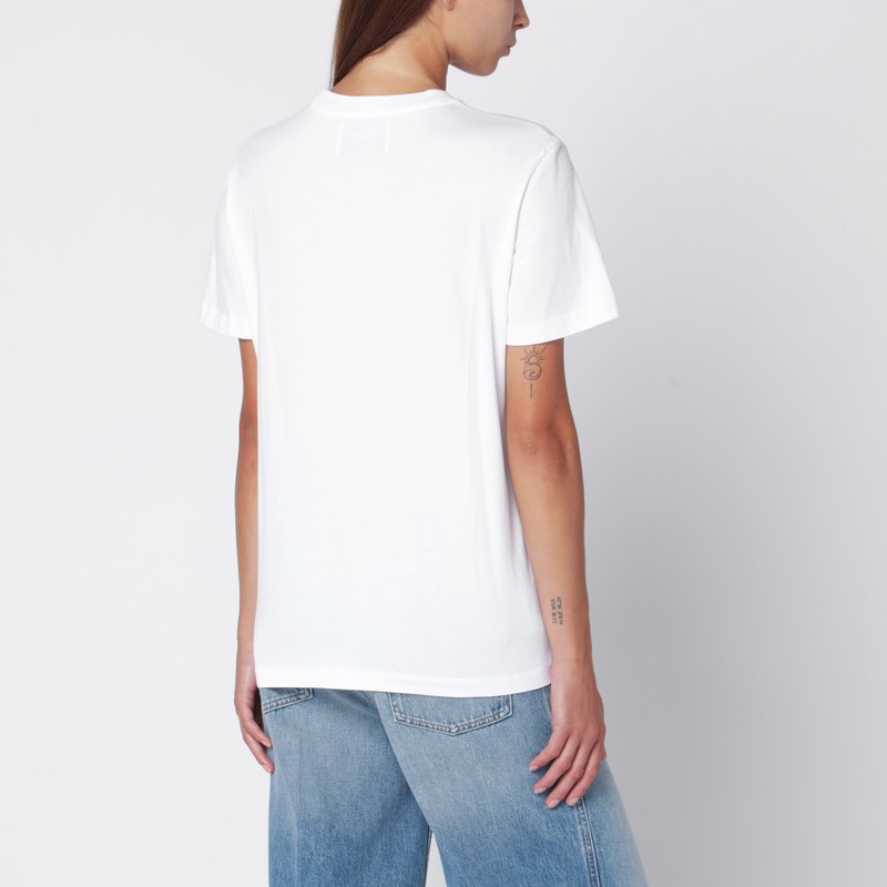 Golden Goose Star White Cotton Crew-neck T-shirt In White