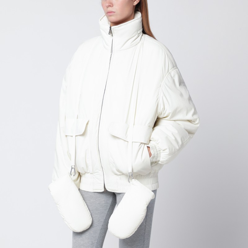 White nylon zip jacket