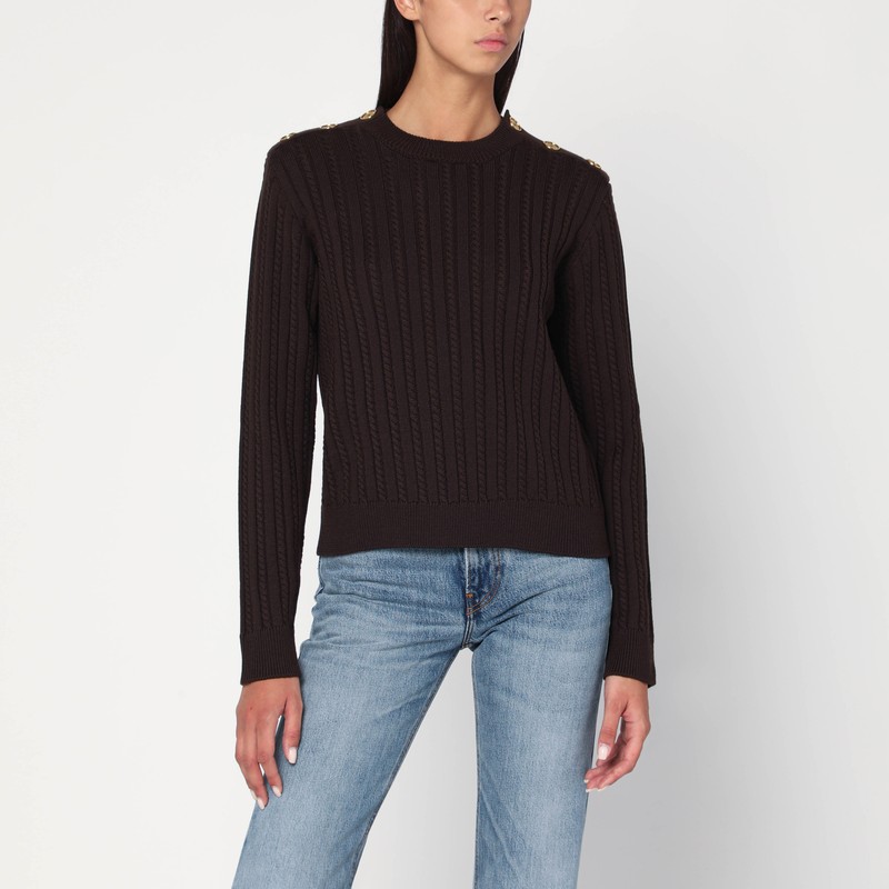 Brown wool blend sweater