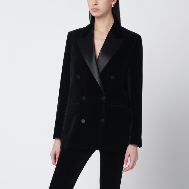 Black velvet jacket with satin lapels