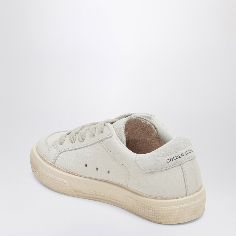 Golden Goose White May Sneakers For Girl With Iconic Star In White