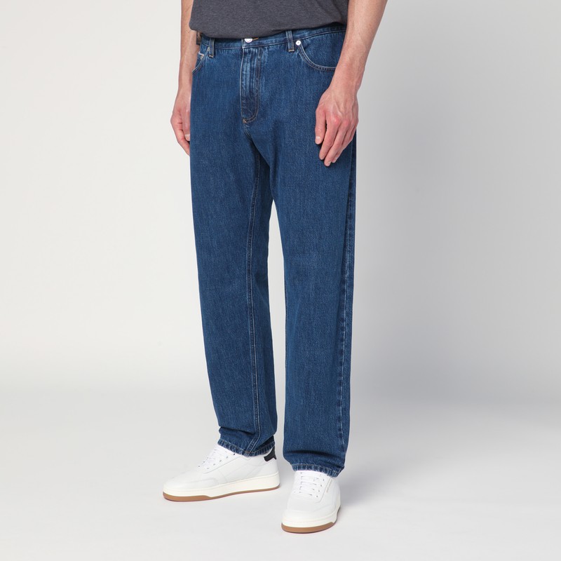 Dolce & Gabbana Dolce&gabbana Blue Denim Jeans With Logo Tag In Blue