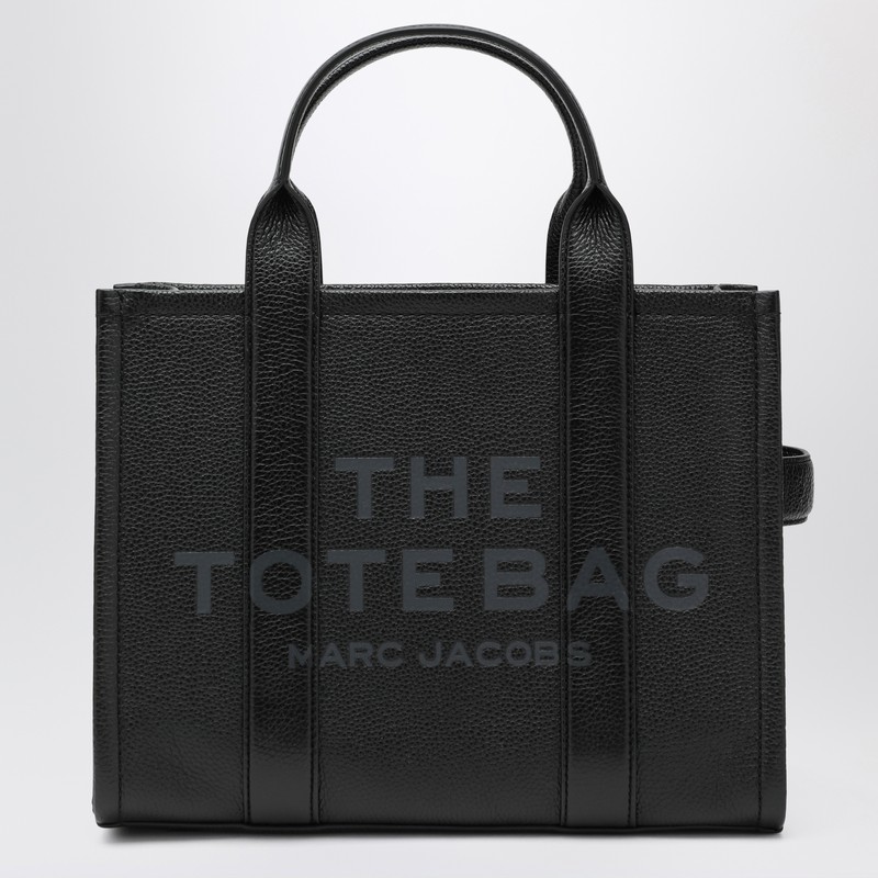 Marc Jacobs Black Leather The Medium Tote Bag