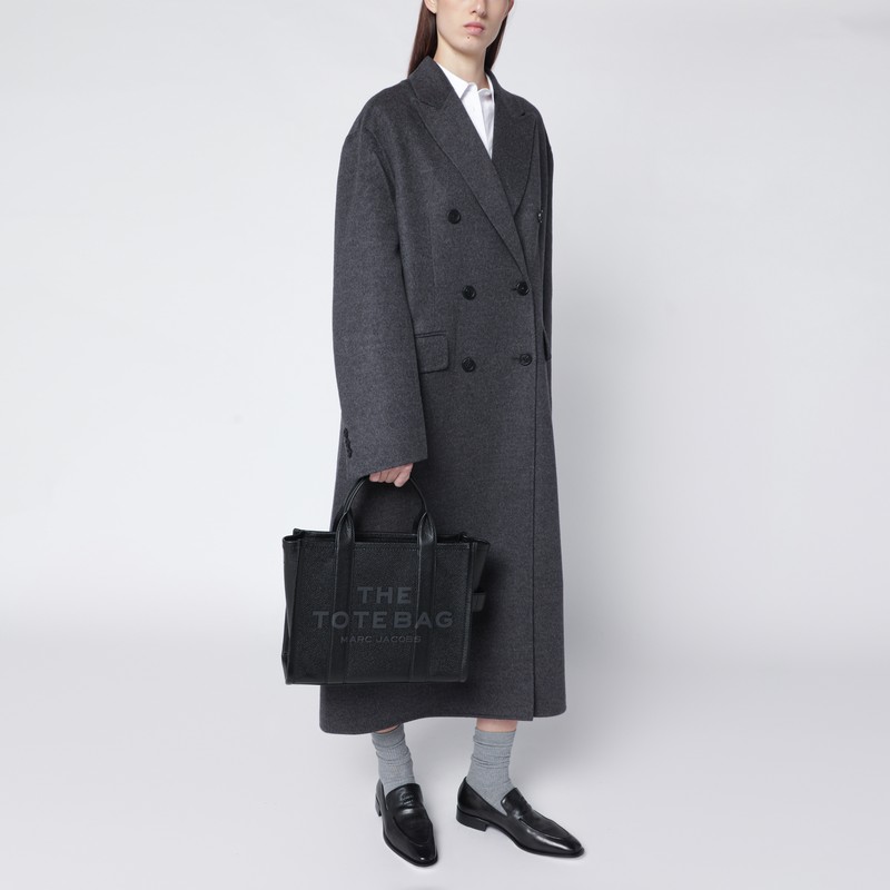 Marc Jacobs Black Leather The Medium Tote Bag In Black