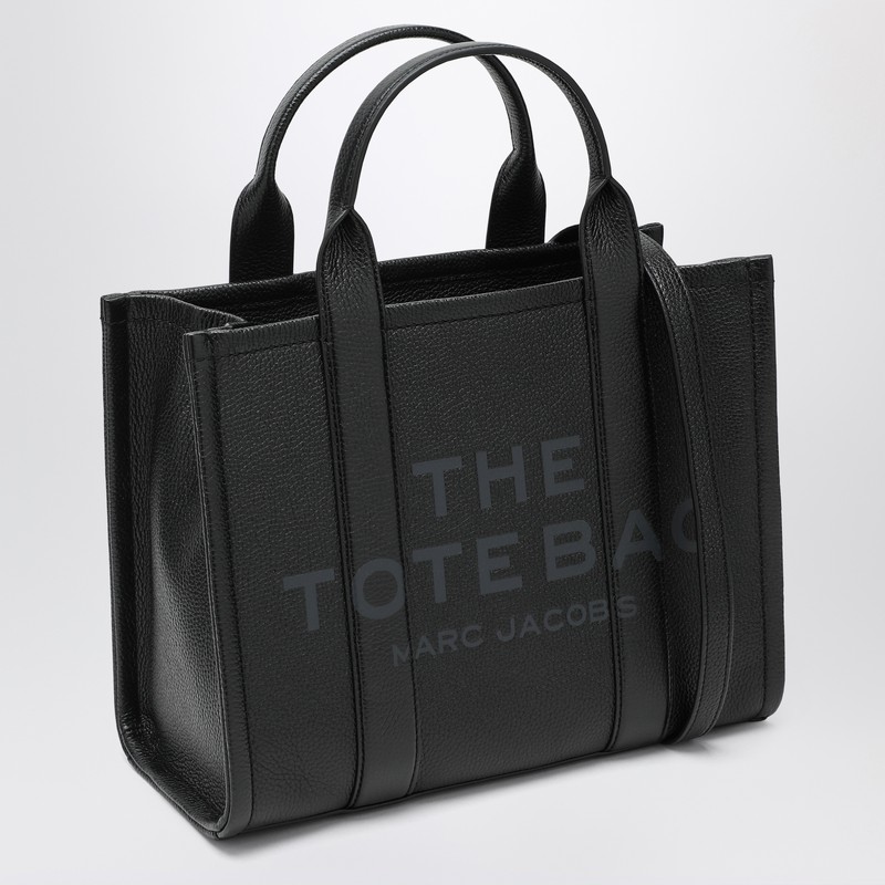 Marc Jacobs Black Leather The Medium Tote Bag In Black