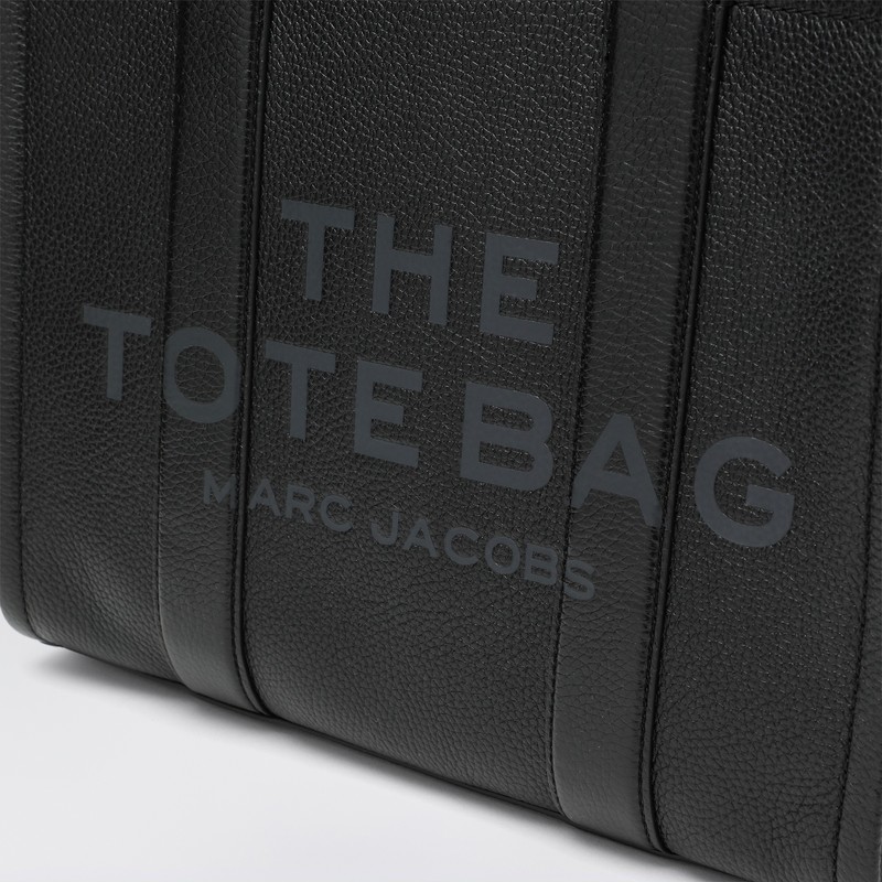 Marc Jacobs Black Leather The Medium Tote Bag In Black
