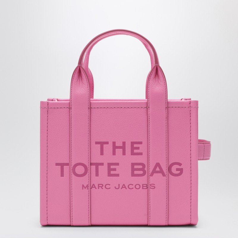 Marc Jacobs Fluo Pink Leather The Small Tote Bag In Pink