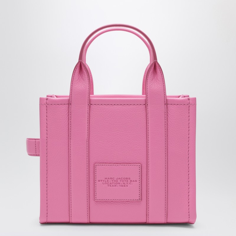 Marc Jacobs Fluo Pink Leather The Small Tote Bag In Pink