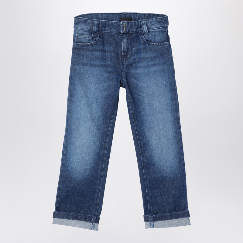 Givenchy Blue Washed Denim Jeans In Blue