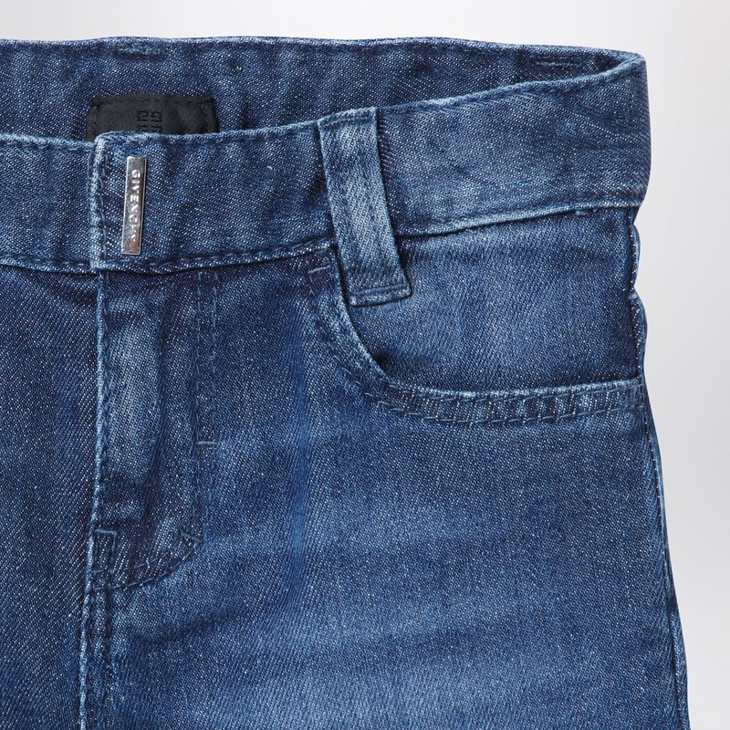 Givenchy Blue Washed Denim Jeans In Blue