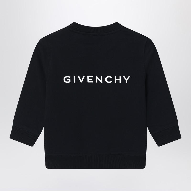 Givenchy Brand-print Cotton-blend Sweatshirt 4-12 Years Black In Black