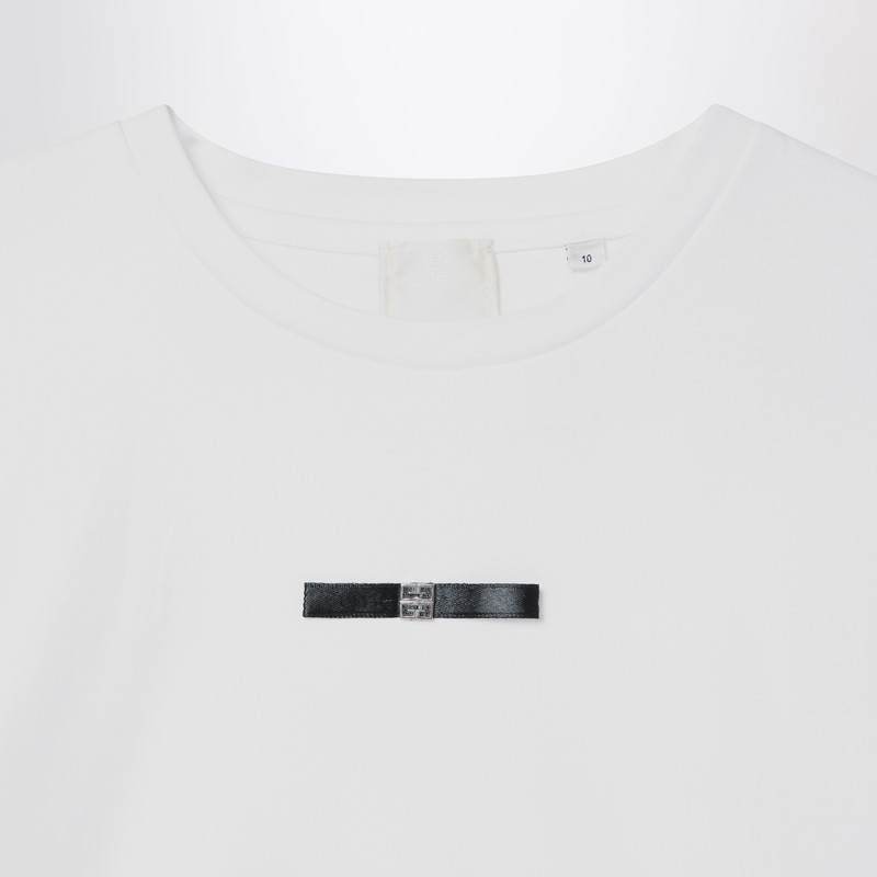 Givenchy White T-shirt With Bow And Logo In White
