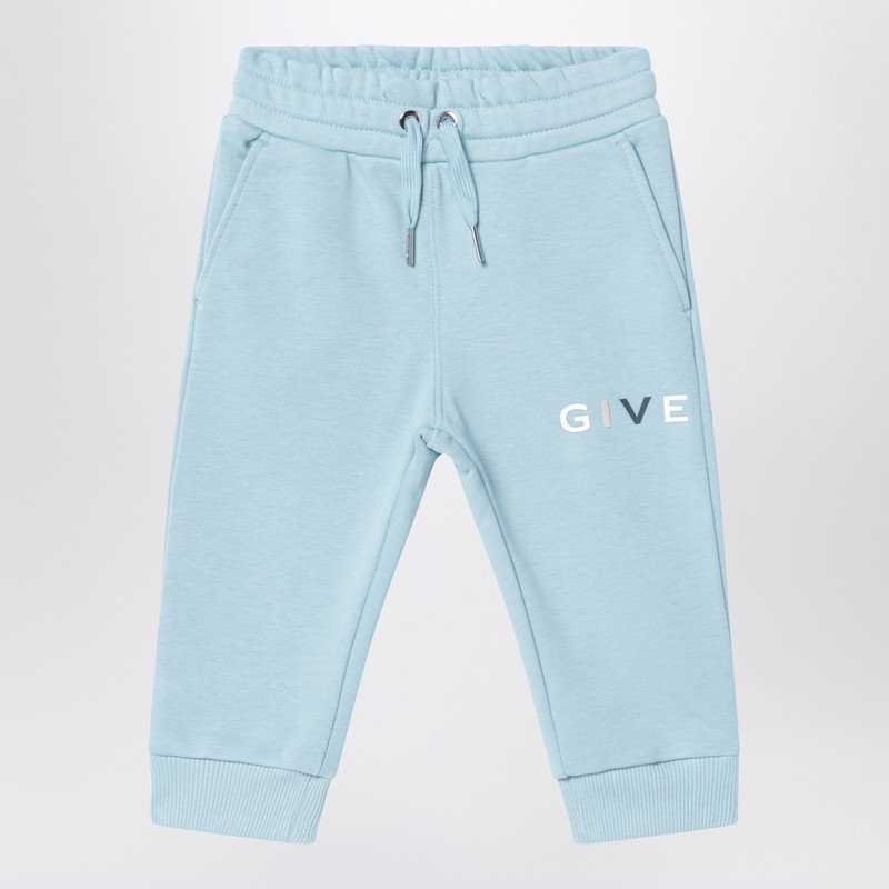 Light blue sweatpants with logo