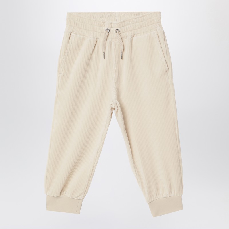 White velvet sweatpants