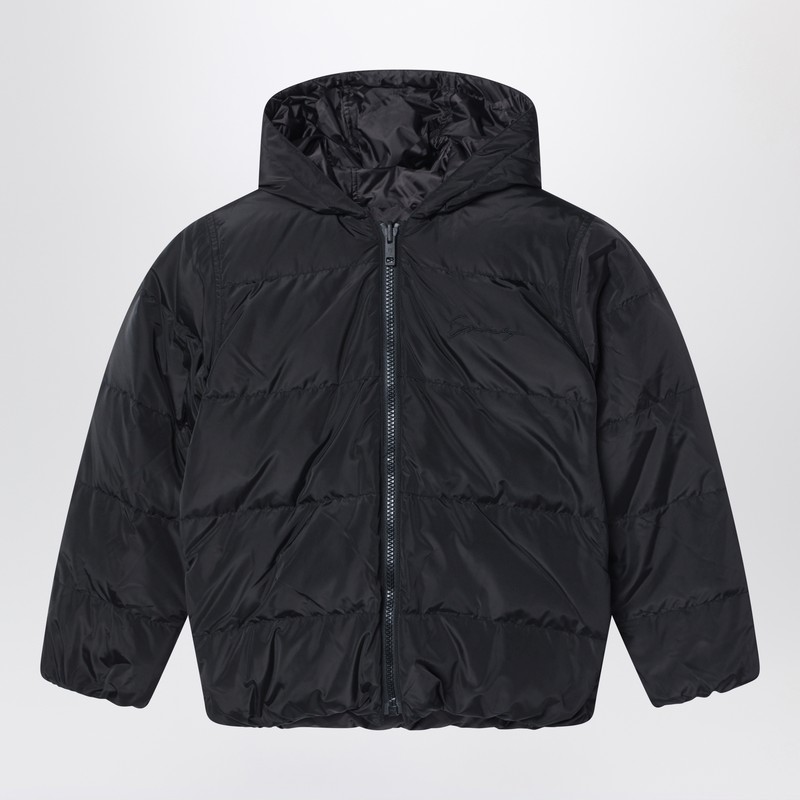 Black puffer jacket with G print