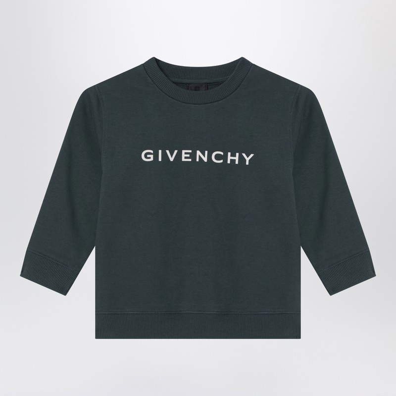 Givenchy Dark Green Sweatshirt With Logo In Green