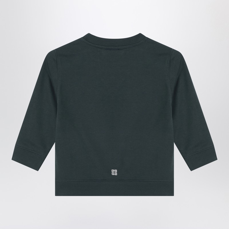Givenchy Dark Green Sweatshirt With Logo In Green