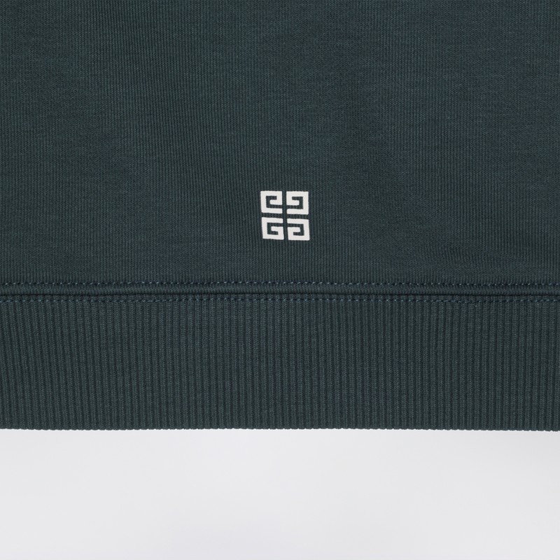 Givenchy Dark Green Sweatshirt With Logo In Green