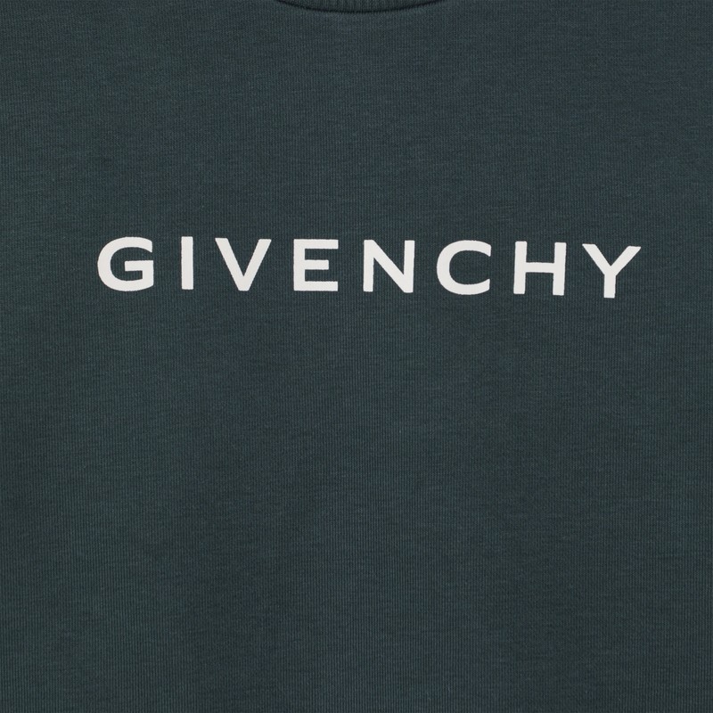 Givenchy Dark Green Sweatshirt With Logo In Green