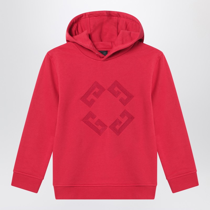 Burgundy hoodie with embroidered logo