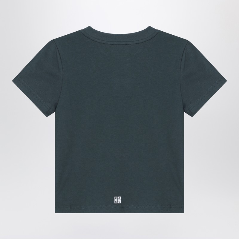 Givenchy Dark Green T-shirt With Logo In Green