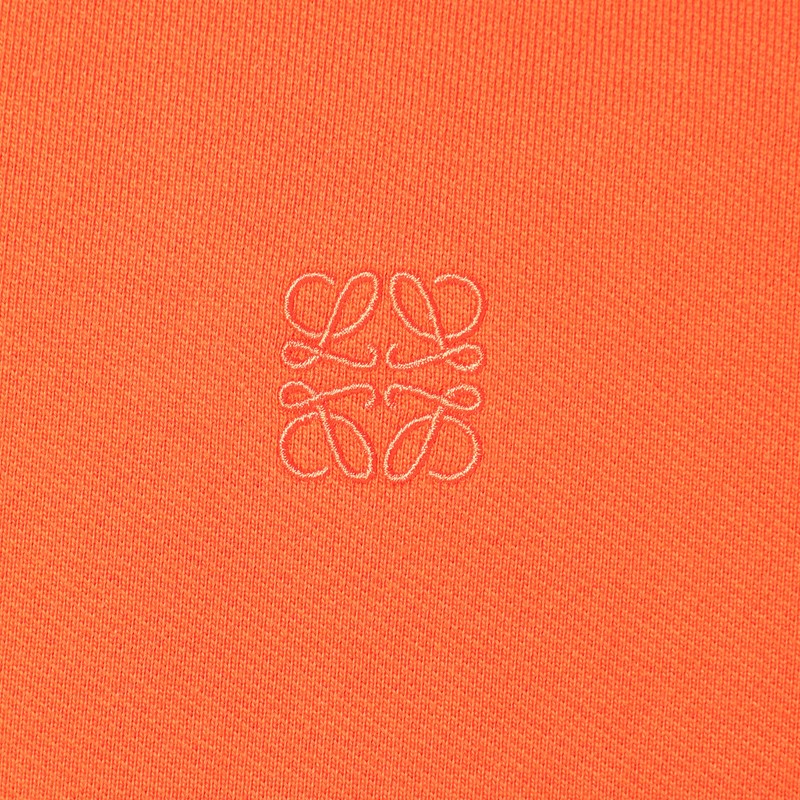 Loewe Anagram Polo In Orange/navy Blue In Orange