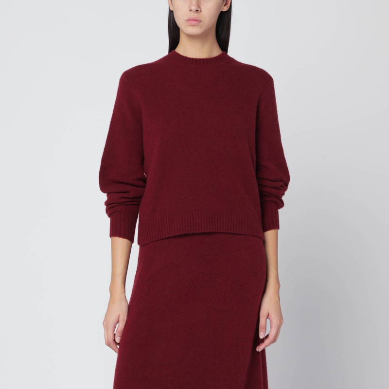 Raspberry sweater in stretch cashmere knit