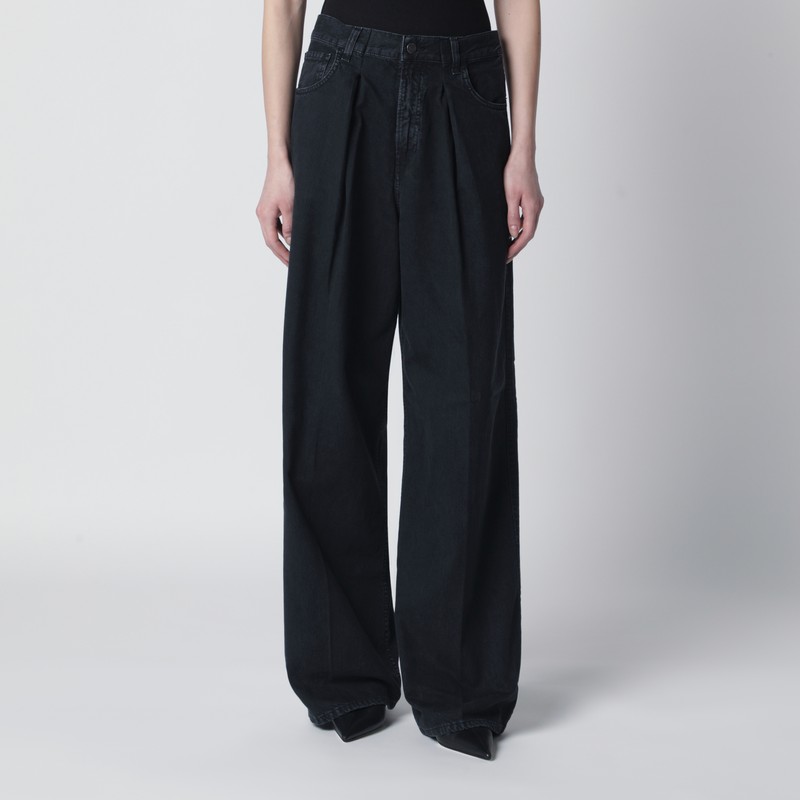 Carbon Candy pleated jeans