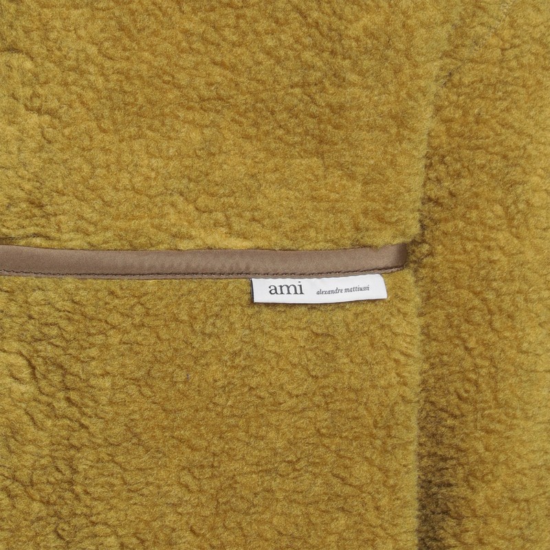 Ami Alexandre Mattiussi Zip-up Jacket With Structured Silhouette In Green