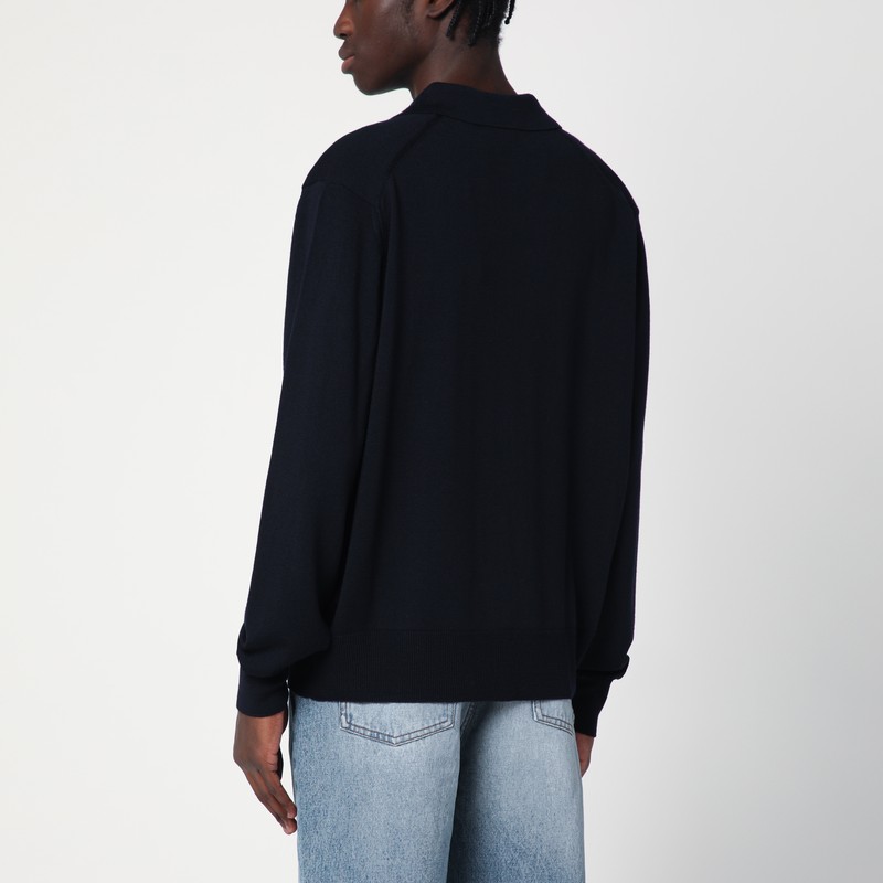 Ami Alexandre Mattiussi Ami De Coeur Night Blue Cardigan In Blue