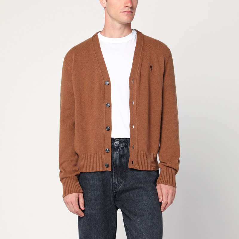 Hazelnut-coloured Ami De Coeur cardigan